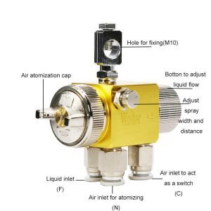 A100 atomizing nozzle setup