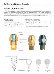 oil burner nozzle selection