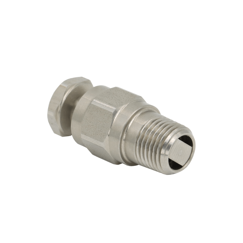 Hollow cone spray nozzle producing a ring-shaped spray pattern used for duct wall wetting