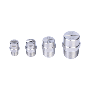 Strip cooling nozzle design - flat fan nozzle for runout table headers