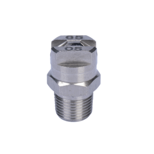 Controlled cooling of steel strip - flat fan nozzle used on runout table