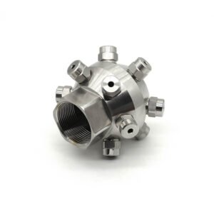 Marine fire suppression nozzles corrosion-resistant multi-jet design