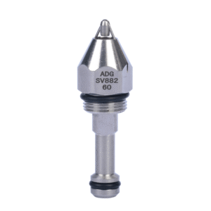 Ultrasonic atomizing nozzle used for pharmaceutical cleanroom humidity and contamination control